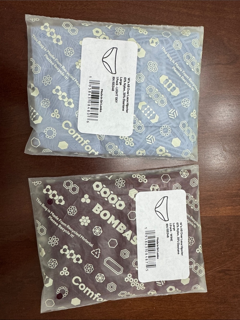 Bombas Packaged Basics - Light Blue & Deep Wine